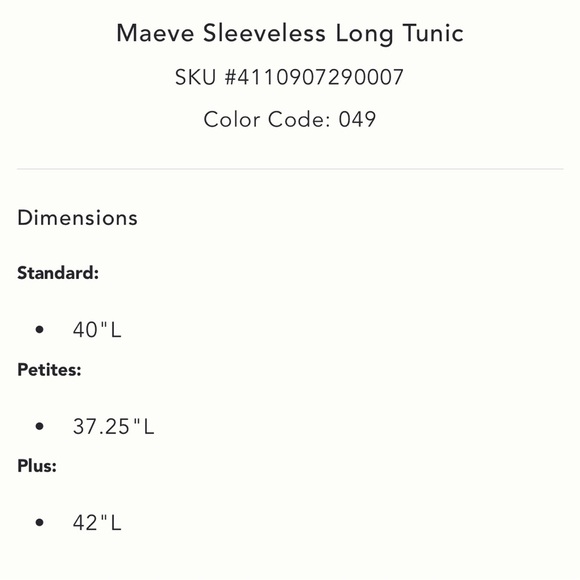 NWT new anthropologie Maeve sleeveless long tunic ruffle medium blue white - Picture 17 of 17